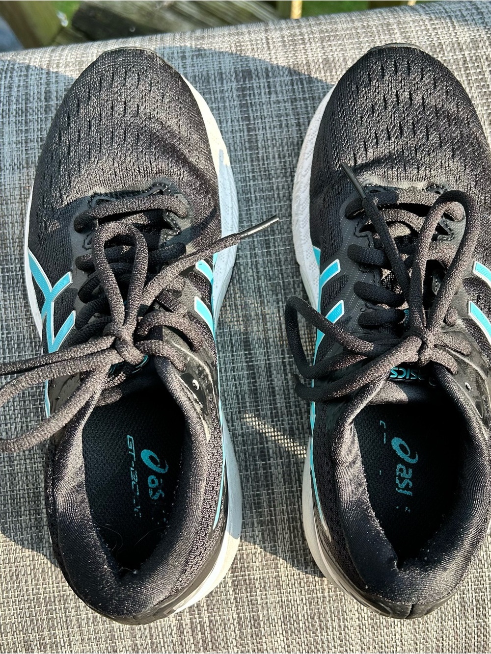 ASICS GT-2000 9 Running Athletic Fitness Cushioned Black/Teal Ladies Shoes.
